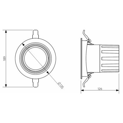 Fulgur 26314 - LED Podhľadové svietidlo LED/30W/230V CRI 90