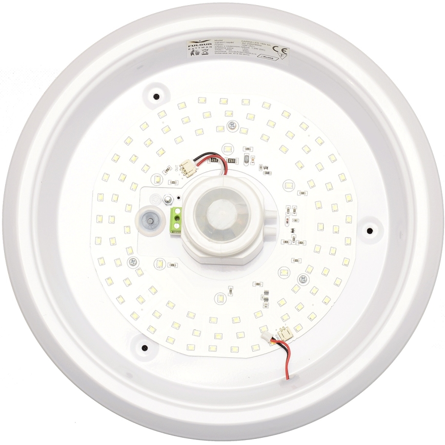 Fulgur s-39670 - LED núdzové svietidlo DARINA s pohybovým a súmrakovým senzorom LED/16W/230V, priemer 29 cm