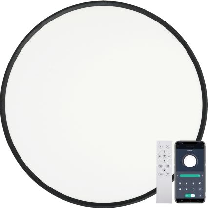 Fulgur s-43042 - LED stmievateľné stropné svietidlo NOMY-RC LED/50W/230V 3000/4000/6500K pr. 60 cm IP40 čierna + diaľkové ovládanie