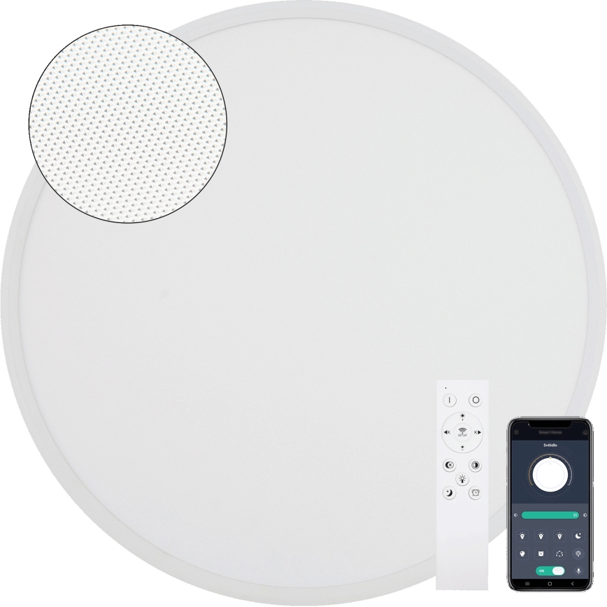 Fulgur s-43056 - LED stmievateľné stropné svietidlo NOMY LED/40W/230V 3000-6500K pr. 50 cm UGR19 IP40 Wi-Fi biela + diaľkové ovládanie