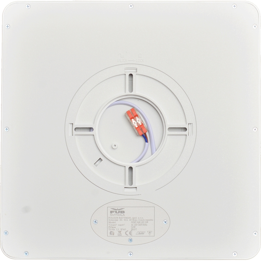Fulgur s-43102 - LED stropné svietidlo NOMY LED/24W/230V 3000/4000/6500K IP40 30x30 cm biela