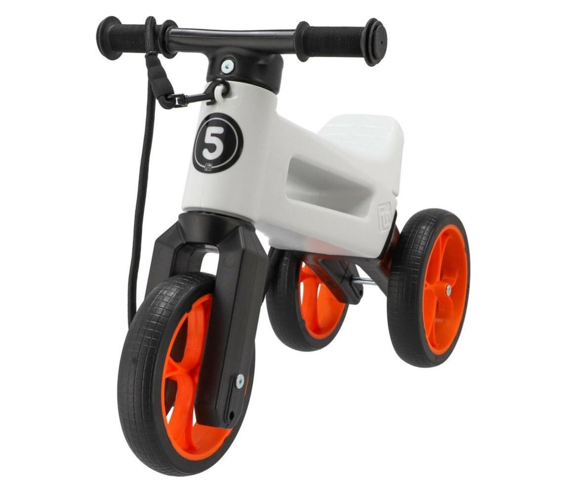 Funny Wheels - Odrážadlo 2v1 RIDER SUPER SPORT biela/čierna/oranžová 11404473