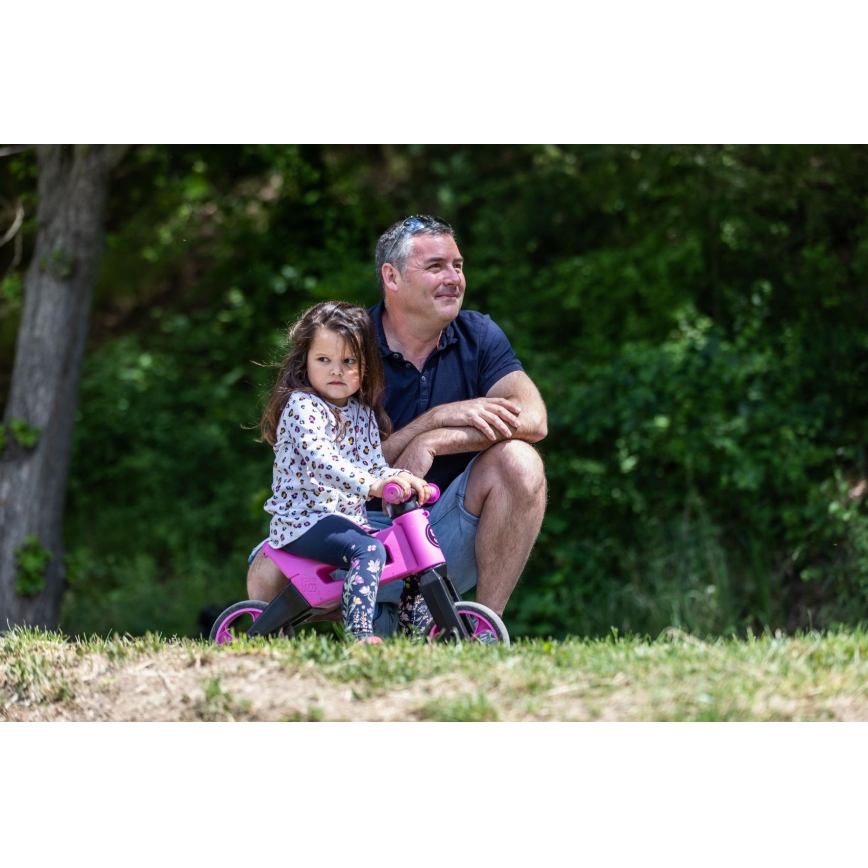 Funny Wheels - Odrážadlo 2v1 RIDER SUPER SPORT ružové/čierne