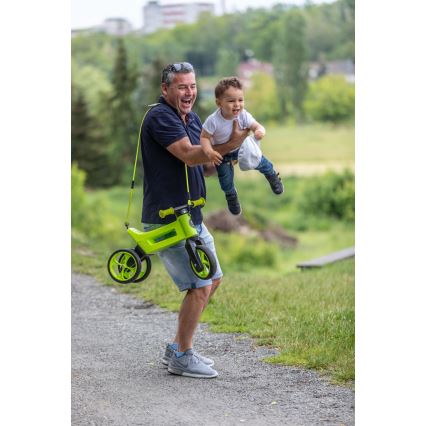 Funny Wheels - Odrážadlo 2v1 RIDER SUPER SPORT zelená/čierna