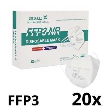G&W™ GDGP3 Respirátor FFP3 NR CE 2163 20ks