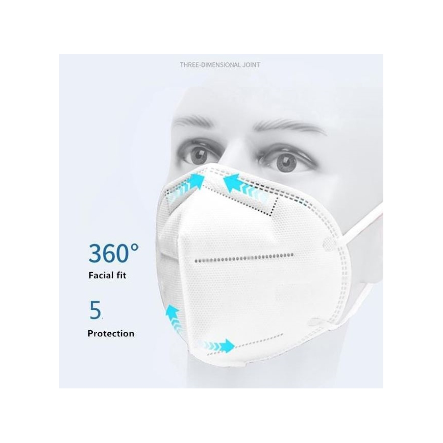 G&W™ GDGP3 Respirátor FFP3 NR CE 2163 20ks
