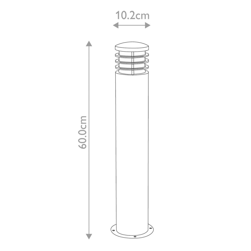 Garden Zone - Vonkajšia lampa SANDBANKS 1xE27/60W/230V IP44 matný chróm