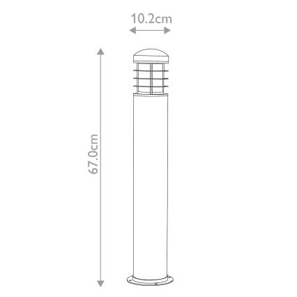 Garden Zone - Vonkajšia lampa POOLE 1xE27/60W/230V IP55 čierna