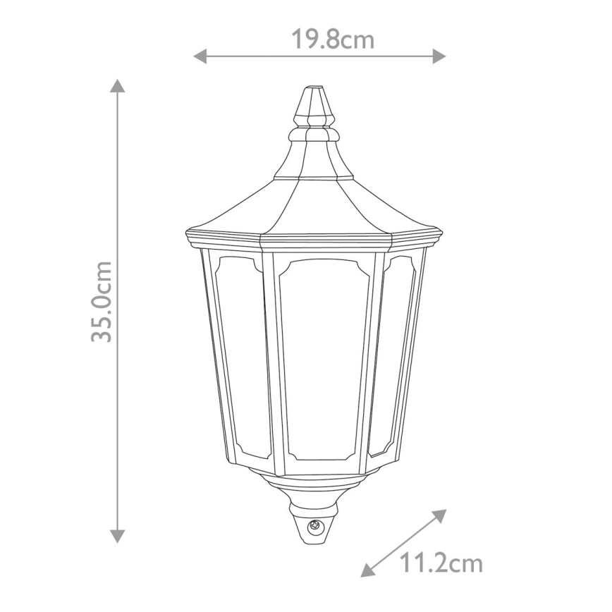 Garden Zone - Vonkajšie nástenné svietidlo CRICKLADE 1xE27/60W/230V IP44