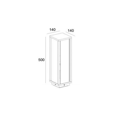 Gardino LX1463-500 - Vonkajšia lampa MELISSA 1xE27/15W/230V IP54