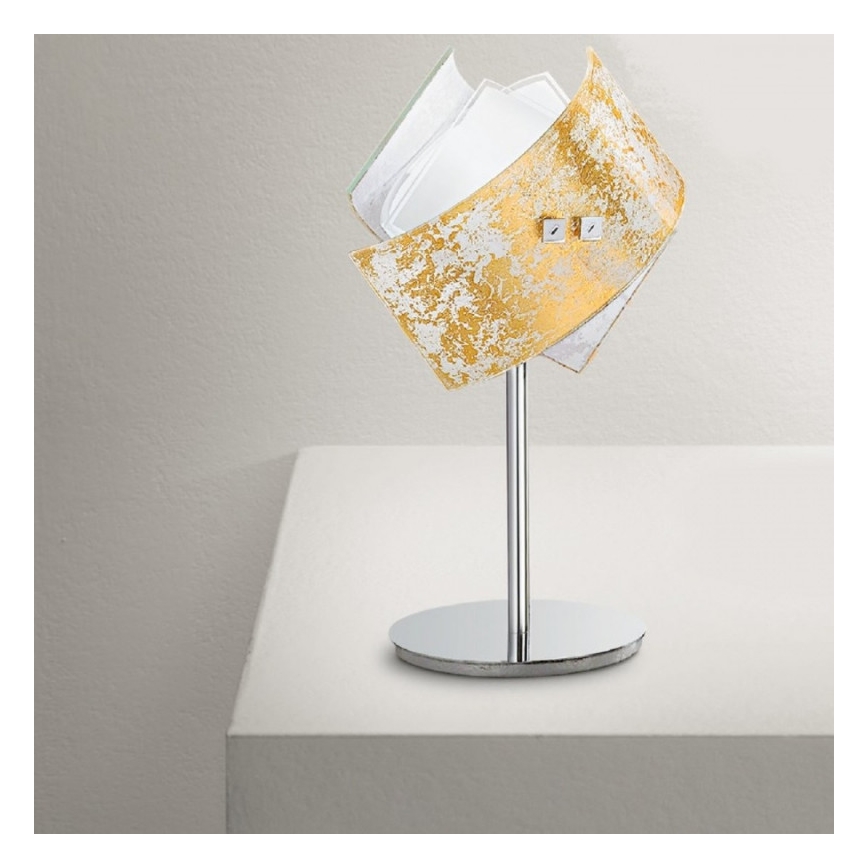 Gea Luce CAMILLA L P oro - Stolná lampa CAMILLA 1xE14/42W/230V zlatá
