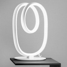 Gea Luce DIVA L BIANCO SATINATO - LED Stmievateľná stolná lampa DIVA LED/17W/230V biela