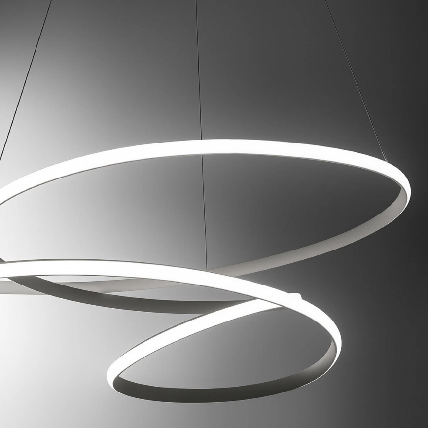Gea Luce DIVA S/S TITANIO -  LED Stmievateľný luster na lanku DIVA LED/80W/230V šedá