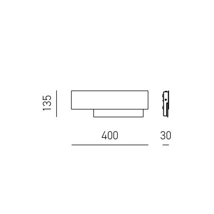 Gea Luce DOHA A P A - LED Nástenné svietidlo DOHA LED/15W/230V 40 cm lesklý chróm