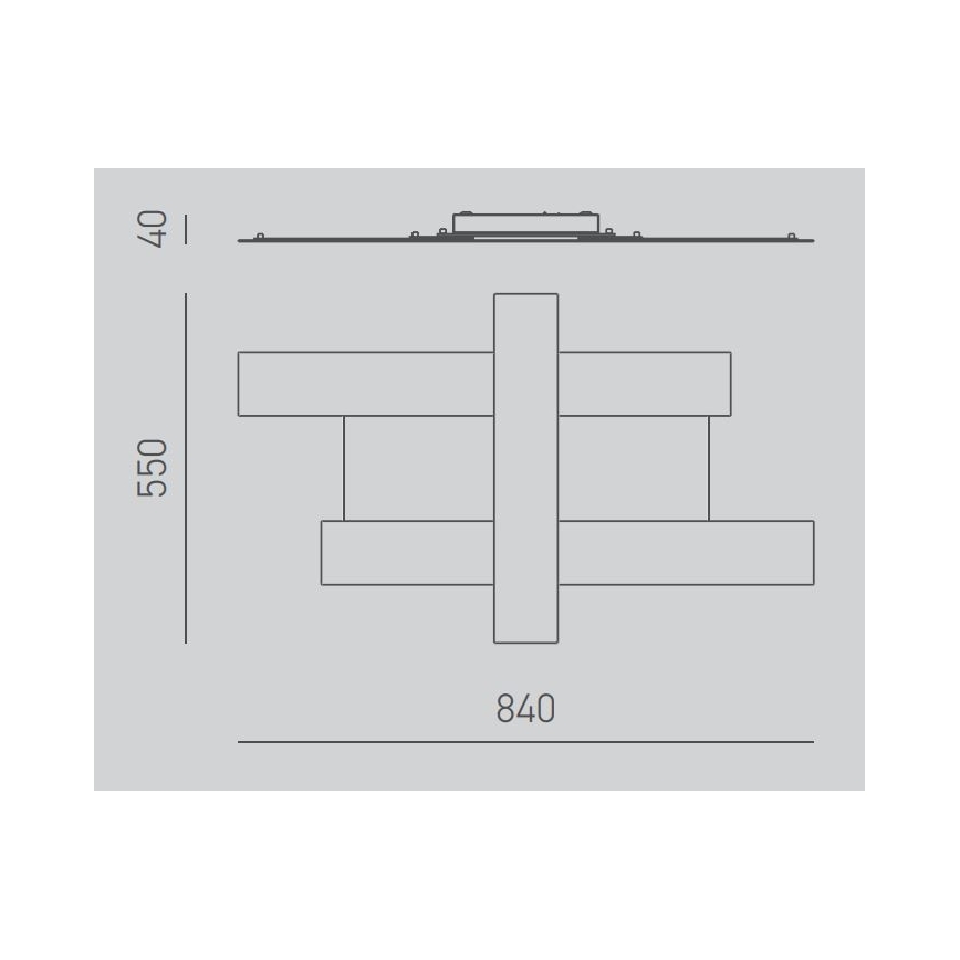 Gea Luce DOHA P M A - LED Stropné svietidlo DOHA LED/40W/230V 84 cm matný chróm
