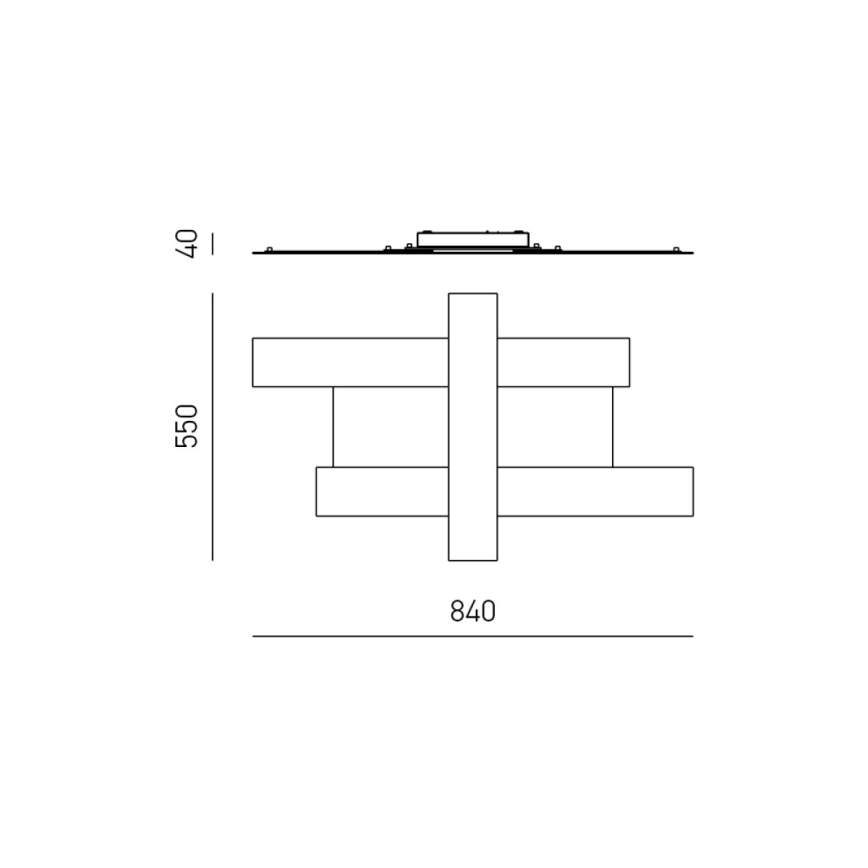 Gea Luce DOHA P M A - LED Stropné svietidlo DOHA LED/40W/230V 84 cm matný chróm