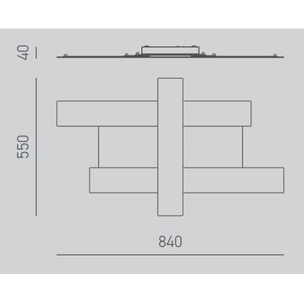 Gea Luce DOHA P M B - LED Stropné svietidlo DOHA LED/40W/230V 84 cm biela