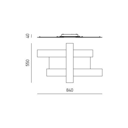 Gea Luce DOHA P M N - LED Stropné svietidlo DOHA LED/40W/230V 84 cm čierna