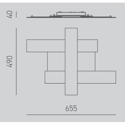 Gea Luce DOHA P P A - LED Stropné svietidlo DOHA LED/30W/230V 65,5 cm matný chróm