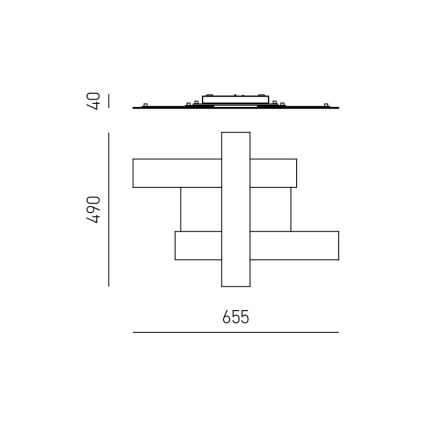 Gea Luce DOHA P P N - LED Stropné svietidlo DOHA LED/30W/230V 65,5 cm čierna