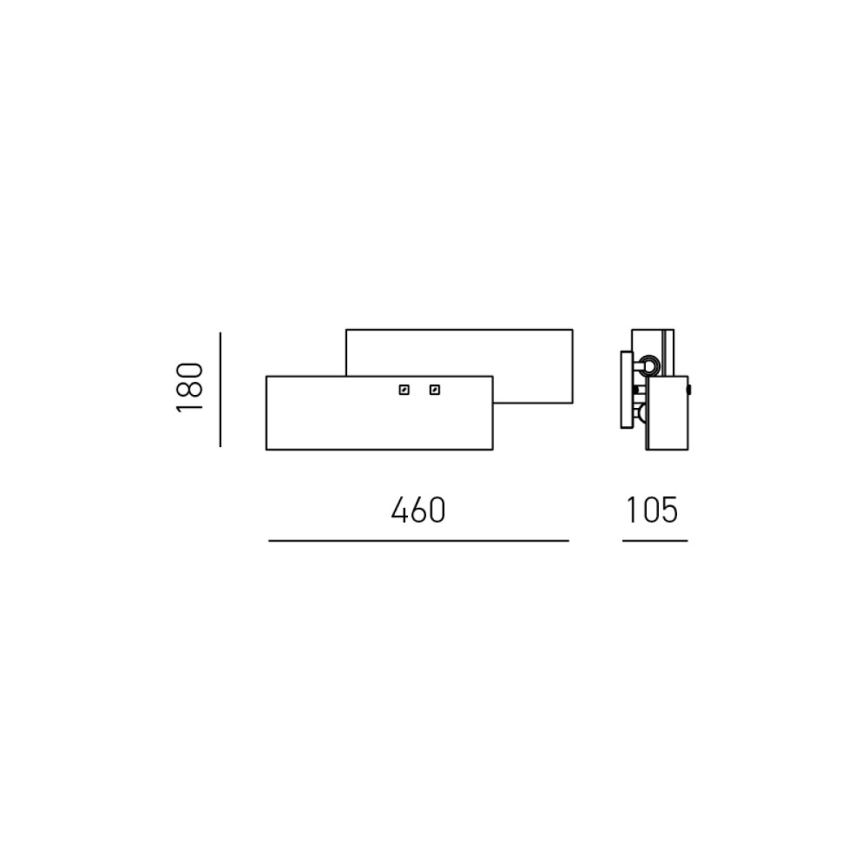 Gea Luce LARA A P arg - Nástenné svietidlo LARA 2xE14/42W/230V strieborná