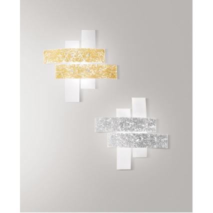 Gea Luce LARA P M arg - Stropné svietidlo LARA 2xE27/70W/230V 70 cm strieborná