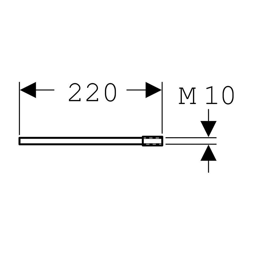 Geberit 111.887.00.1 - Sada predĺženia kotvenia do steny Duofix 22 cm