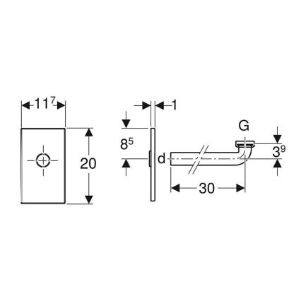 Geberit 115.416.11.1 - Sada na montáž umývadla alpská biela