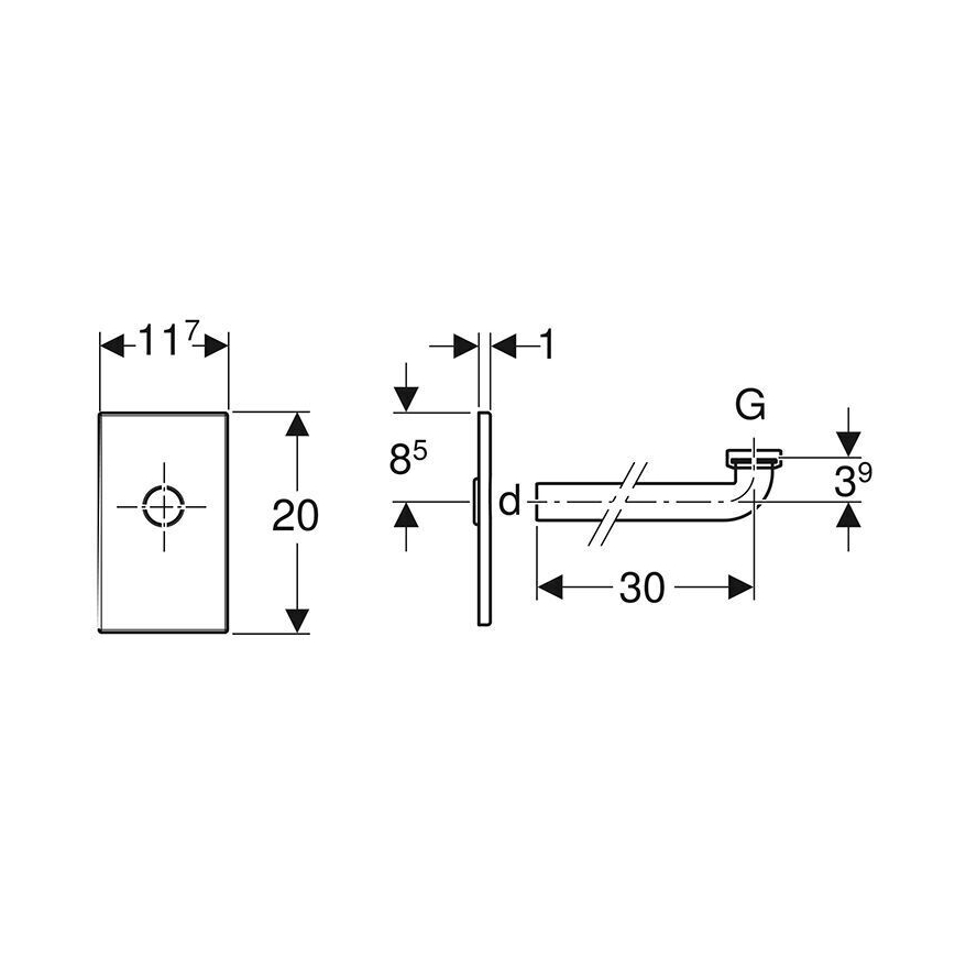 Geberit 115.416.11.1 - Sada na montáž umývadla alpská biela