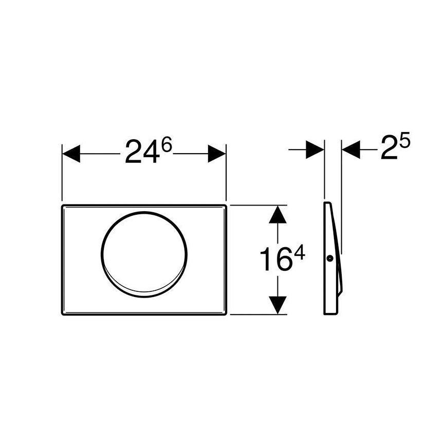 Geberit 115.751.00.1 - Splachovacie tlačidlo Mambo 24,6x16,4 cm nerezová oceľ