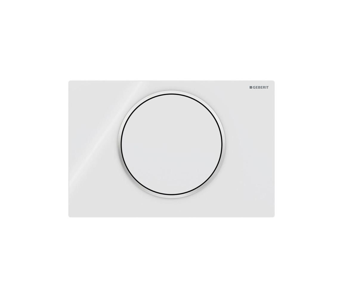 Geberit 115.758.KJ.5-Splachovacie tlačidlo 10 24,6x16,4 cm biela/lesklý chróm 115.758.KJ.5