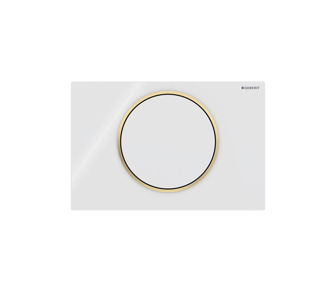 Geberit 115.758.KK.5 - Splachovacie tlačidlo 10 24,6x16,4 cm biela/zlatá 115.758.KK.5