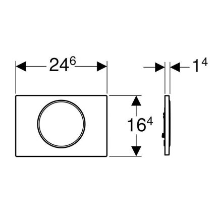 Geberit 115.758.KK.5 - Splachovacie tlačidlo Sigma10 24,6x16,4 cm biela/zlatá