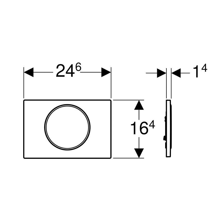 Geberit 115.758.KK.5 - Splachovacie tlačidlo Sigma10 24,6x16,4 cm biela/zlatá