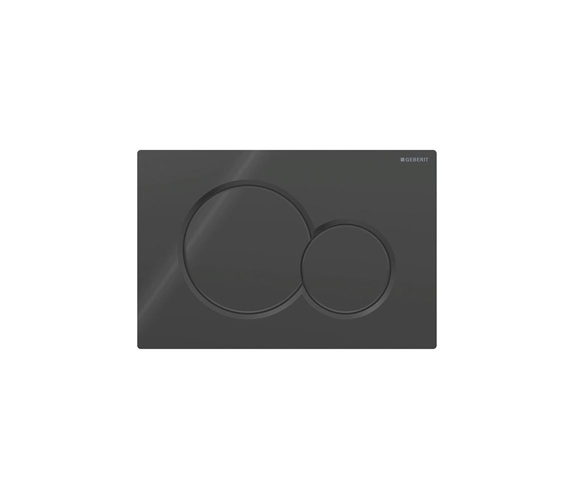 Geberit 115.770.DW.5 - Splachovacie tlačidlo 01 Round 24,6x16,4 cm čierna 115.770.DW.5