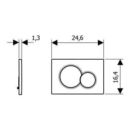 Geberit 115.770.DW.5 - Splachovacie tlačidlo Sigma01 Round 24,6x16,4 cm čierna