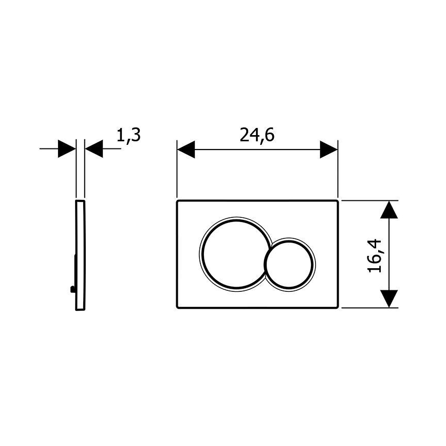 Geberit 115.770.DW.5 - Splachovacie tlačidlo Sigma01 Round 24,6x16,4 cm čierna