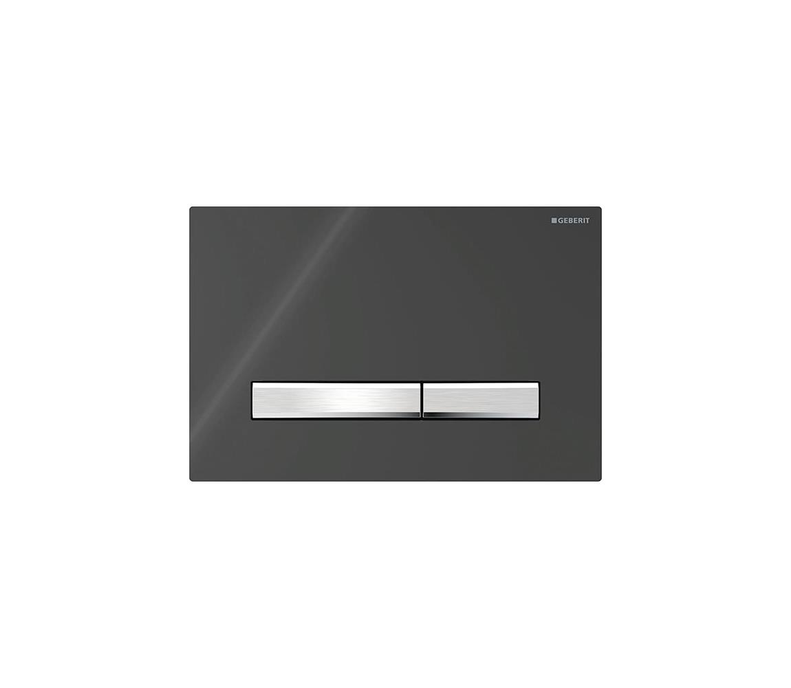 Geberit 115.788.DW.2-Splachovacie tlačidlo 50 24,6x16,4 cm čierne/matný chróm 115.788.DW.2