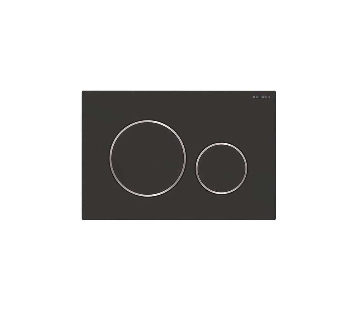 Geberit 115.882.14.1 - Splachovacie tlačidlo 20 24,6x16,4 cm matná čierna 115.882.14.1