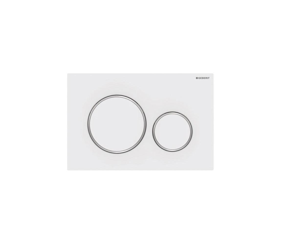 Geberit 115.882.JT.1-Splachovacie tlačidlo 20 24,6x16,4 cm biela/lesklý chróm 115.882.JT.1