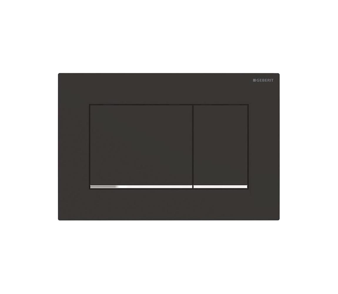 Geberit 115.883.14.1 - splachovacie tlačidlo 30 24,6 x 16,4 cm čierna / lesklý chróm 115.883.14.1