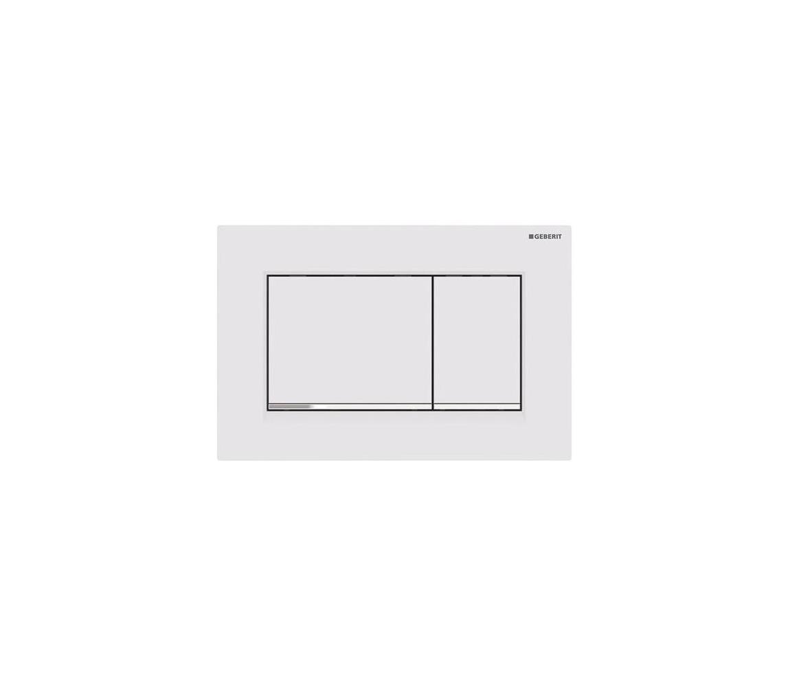Geberit 115.883.JT.1 - Splachovacie tlačidlo 30 24,6x16,4 cm biele / lesklý chróm 115.883.JT.1