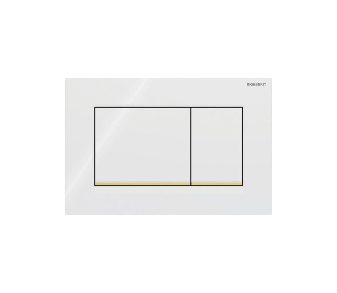 Geberit 115.883.KK.1 - Splachovacie tlačidlo 30 24,6x16,4 cm biela/zlatá 115.883.KK.1