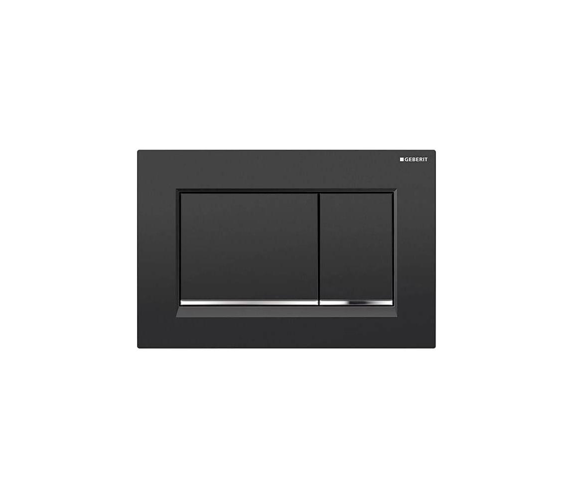 Geberit 115.883.KM.1 - Splachovacie tlačidlo 30 24,6x16,4 cm čierna/lesklý chróm 115.883.KM.1