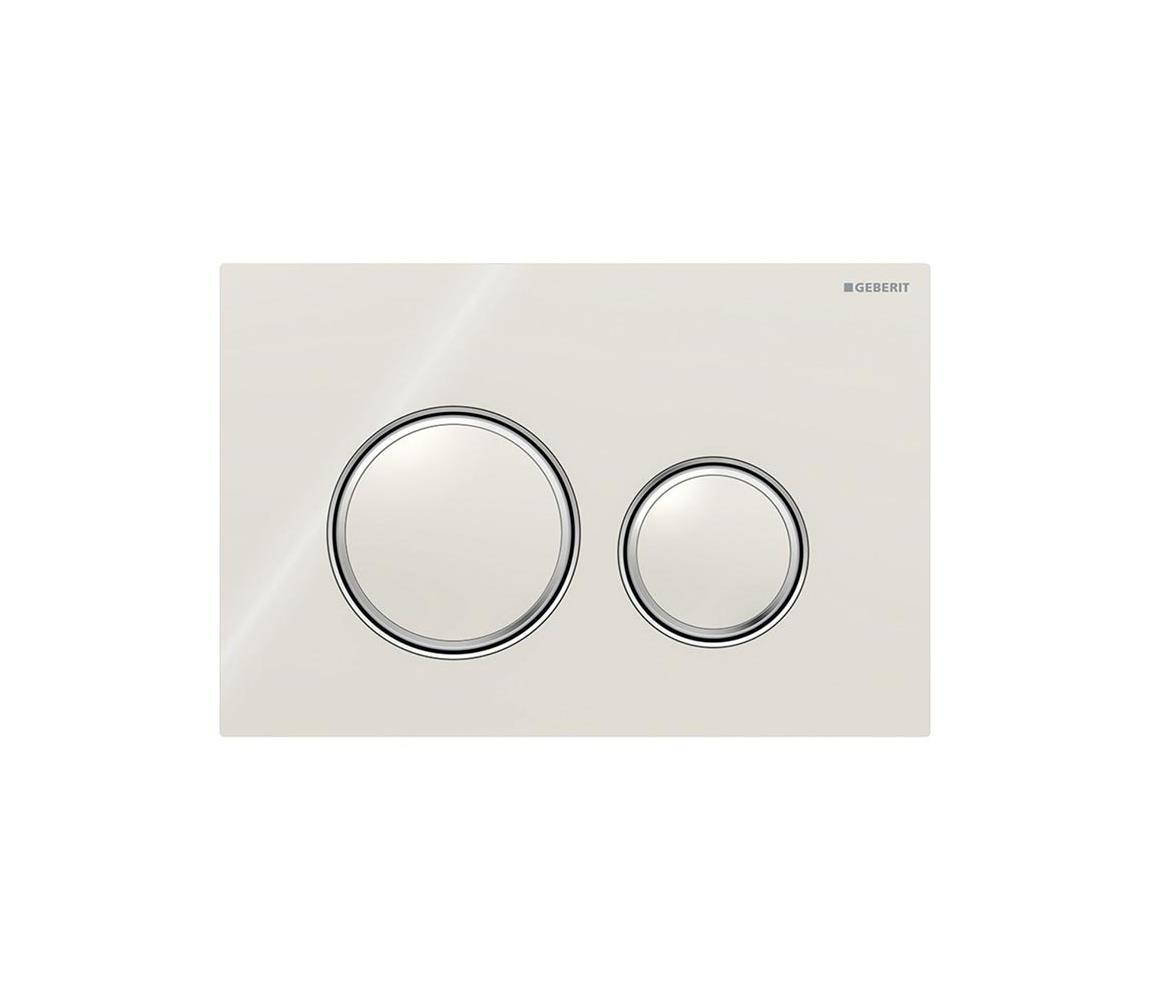 Geberit 115.884.JL.1-Splachovacie tlačidlo 50 24,6x16,4 cm piesková sivá / lesklý chróm 115.884.JL.1