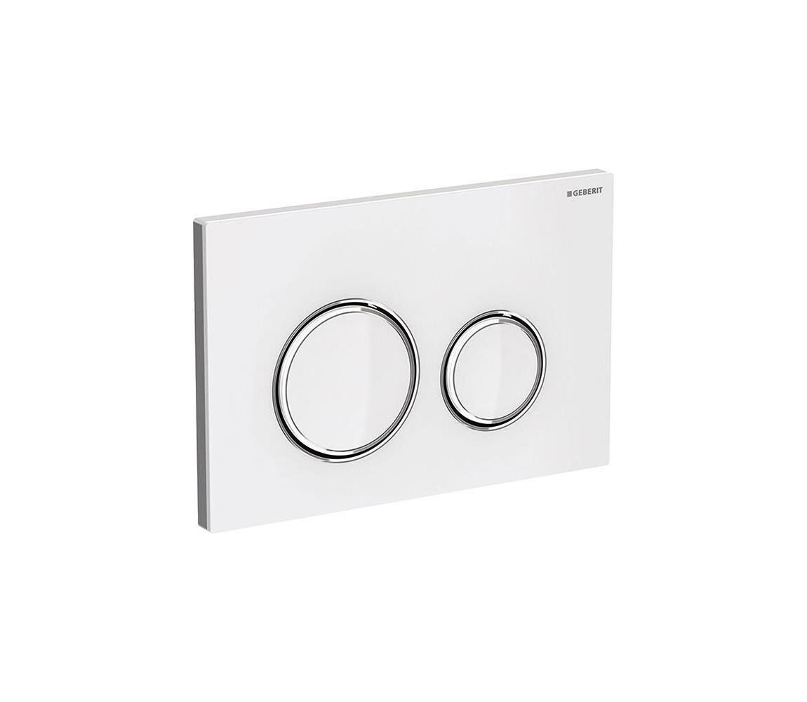 Geberit 115.884.SI.1-Splachovacie tlačidlo 50 24,6x16,4 cm biela/lesklý chróm 115.884.SI.1