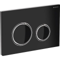 Geberit 115.884.SJ.1 - Splachovacie tlačidlo Sigma50 24,6x16,4 cm čierna/lesklý chróm