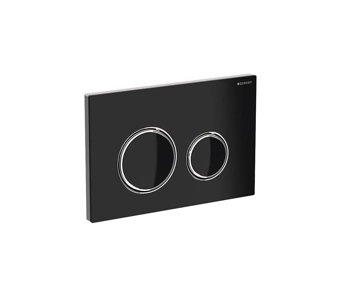 Geberit 115.884.SJ.1 - Splachovacie tlačidlo 50 24,6x16,4 cm čierna/lesklý chróm 115.884.SJ.1