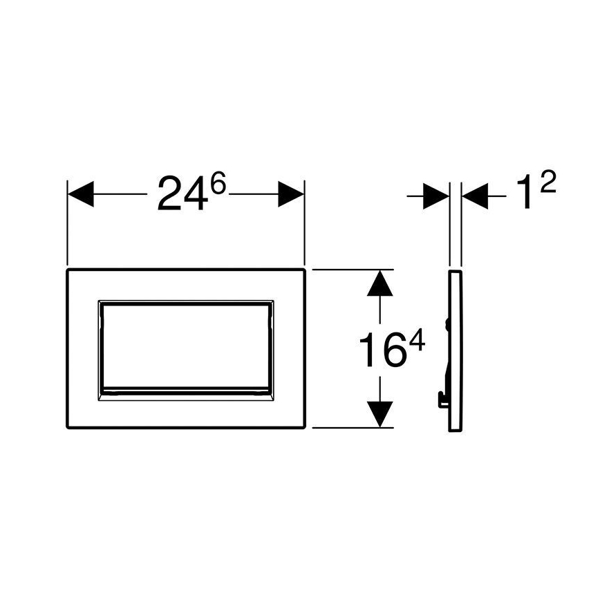Geberit 115.893.KJ.1 - Splachovacie tlačidlo Sigma30 24,6x16,4 cm biela/lesklý chróm