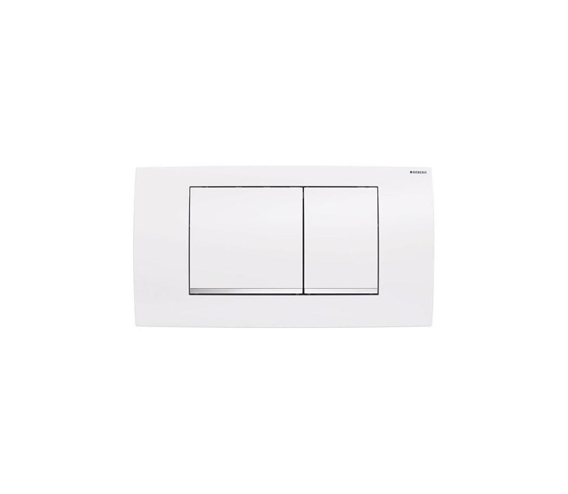 Geberit 115.899.KJ.1 - Splachovacie tlačidlo Twinline30 34x18,5 cm biela / lesklý chróm 115.899.KJ.1